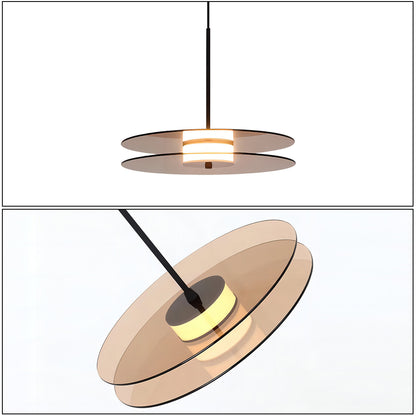 Glass Disc Pendant Light