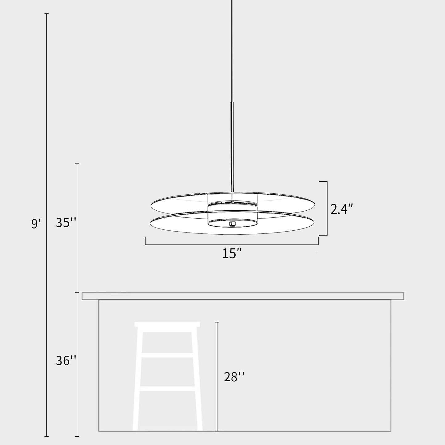 Glass Disc Pendant Light
