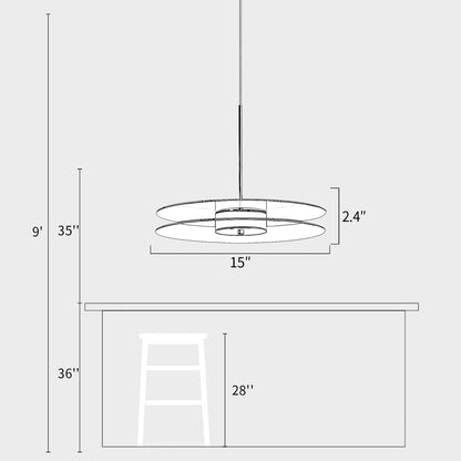 Glass Disc Pendant Light