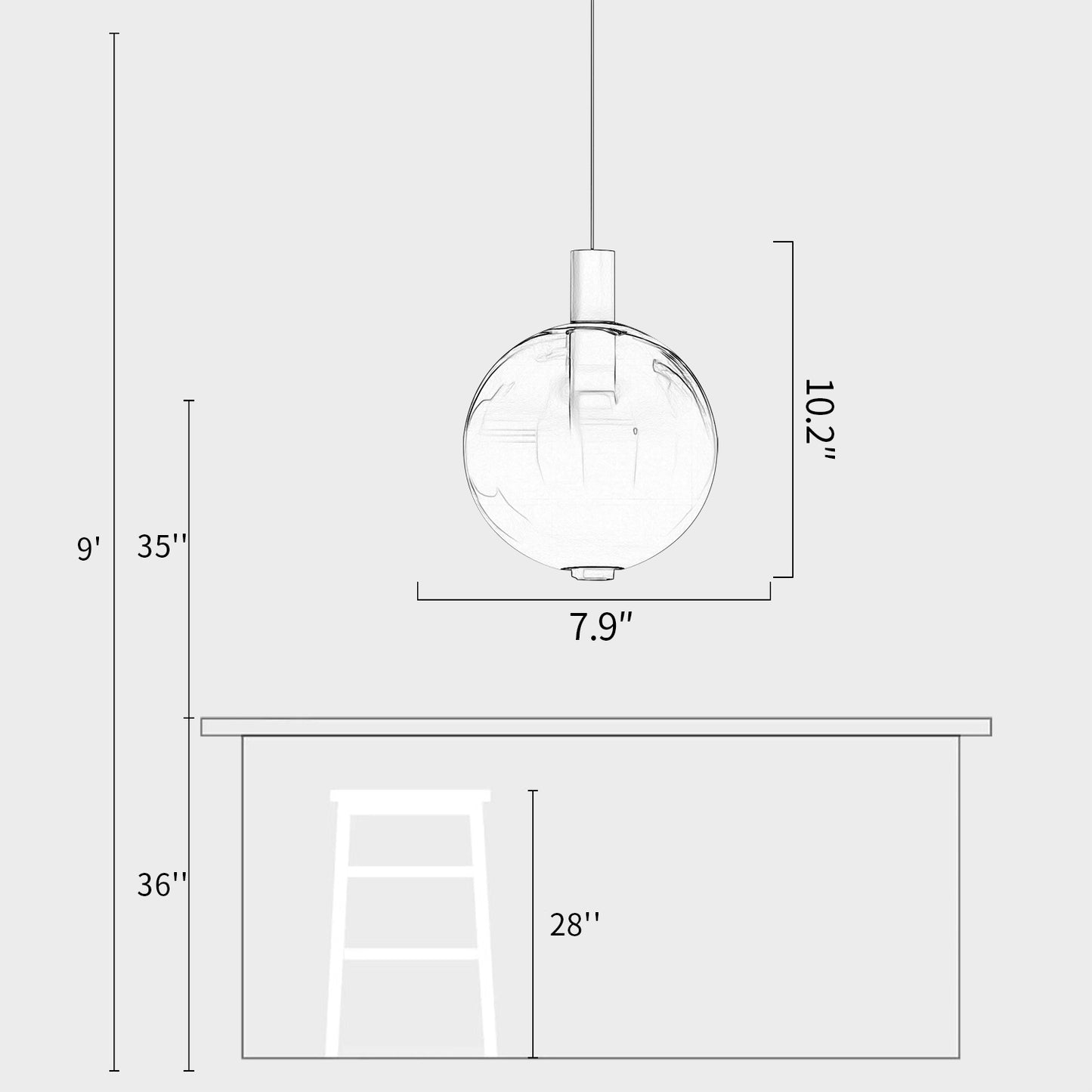 Gradient Glass Pendant Lamp