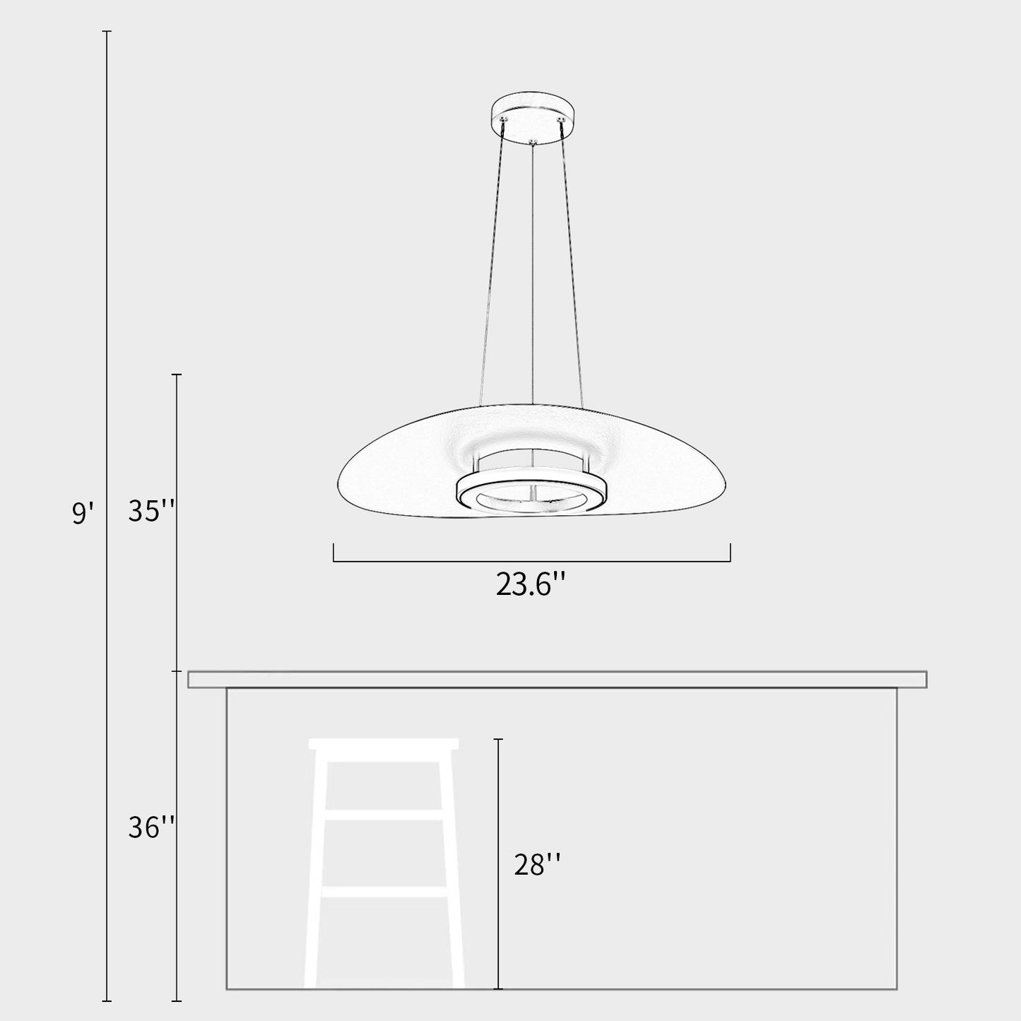 Halo UFO Pendant Light
