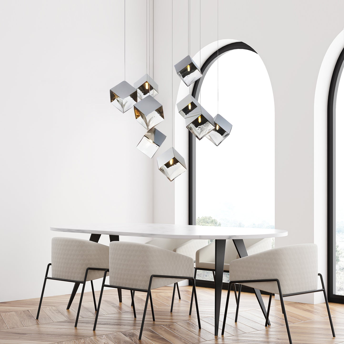 Ice Crystal Cube Pendant