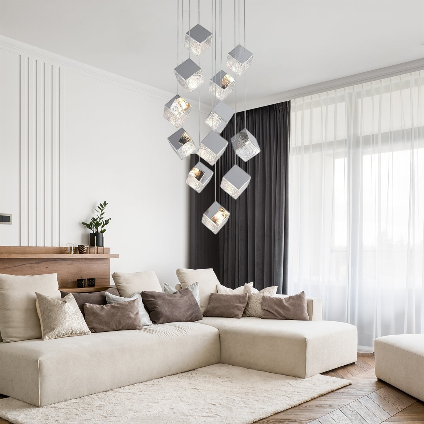 Ice Crystal Cube Pendant