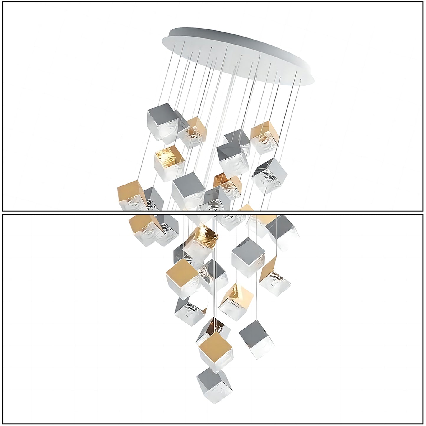 Ice Crystal Cube Pendant