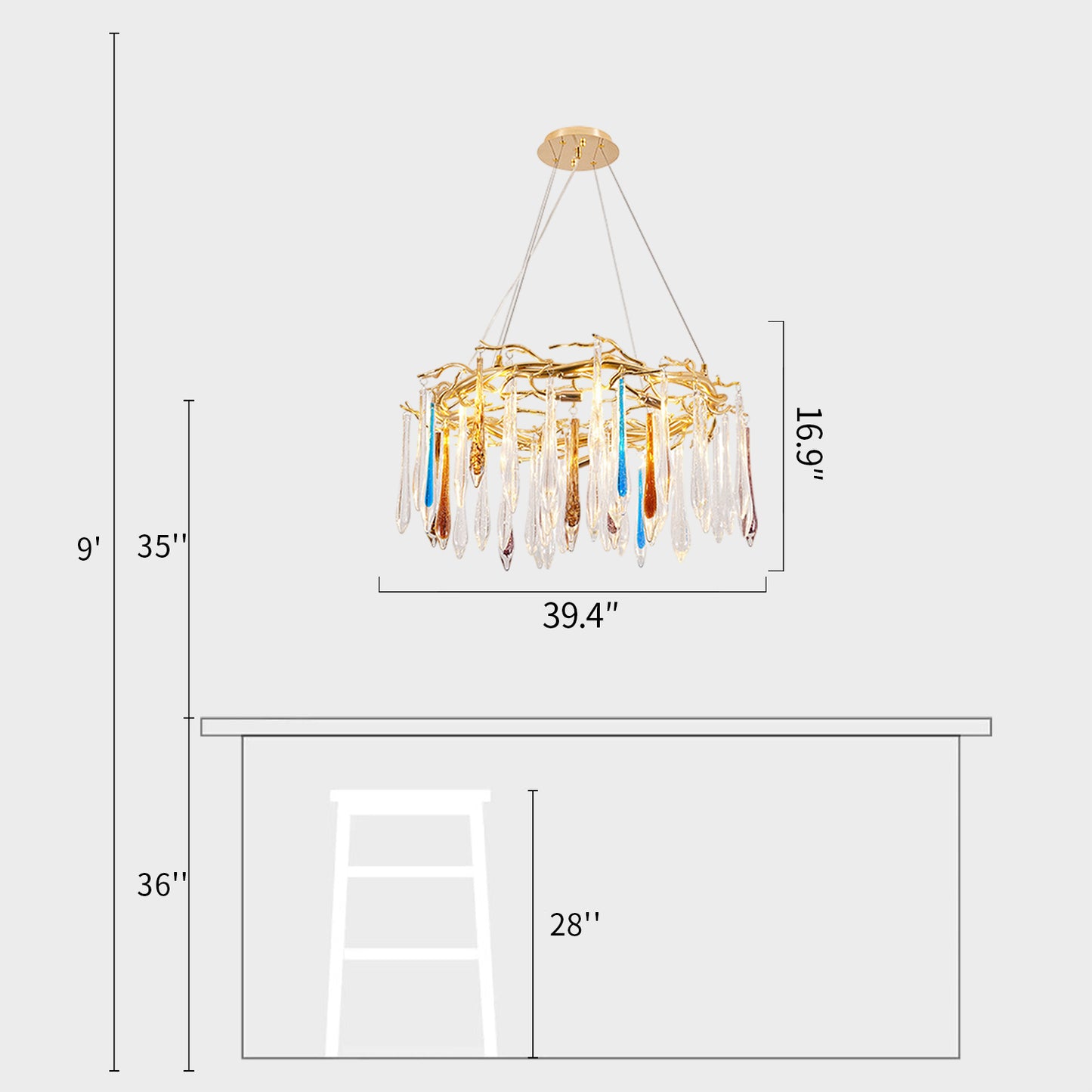 Ice Drops Crystal Chandelier