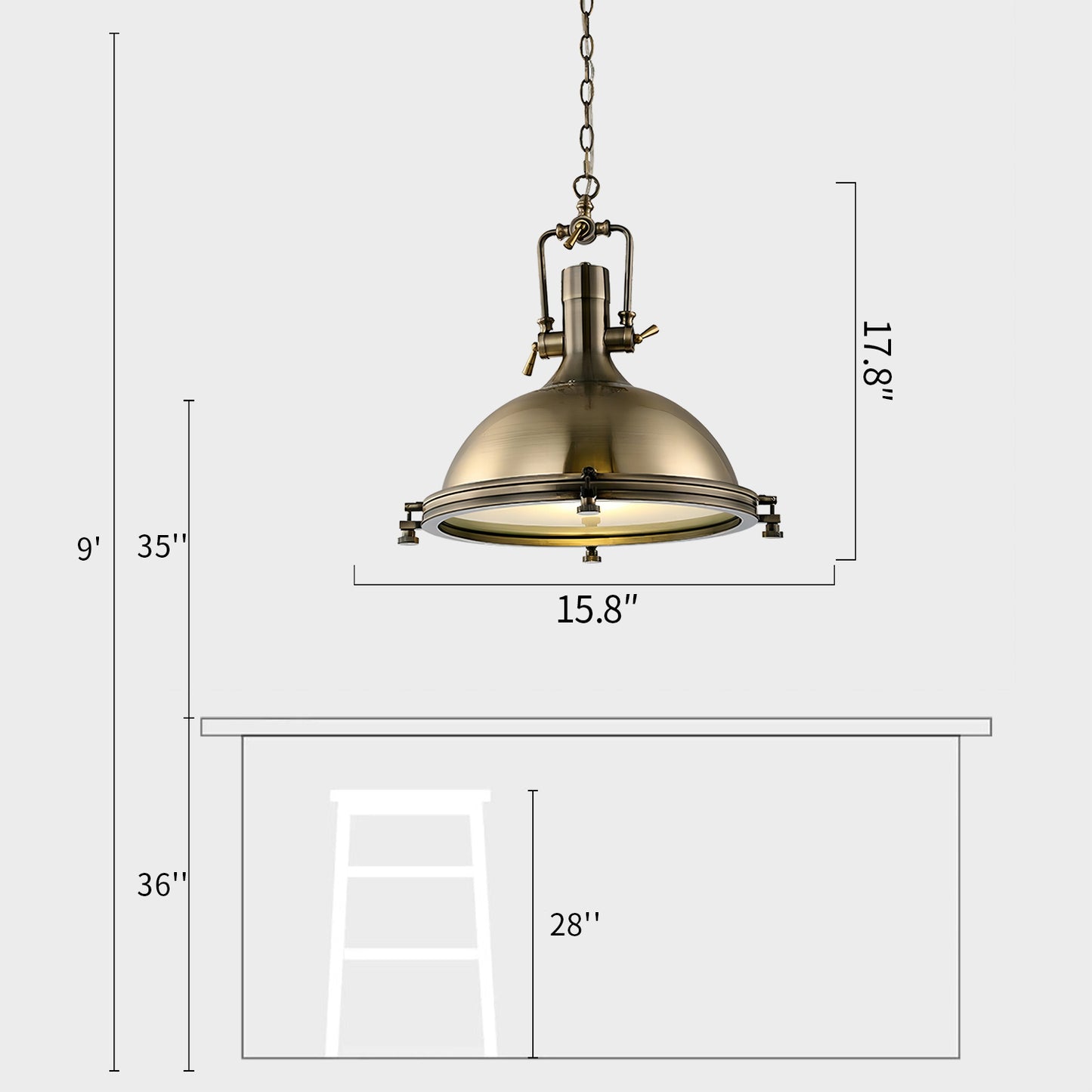 Industrial Metal Pendant Lamp