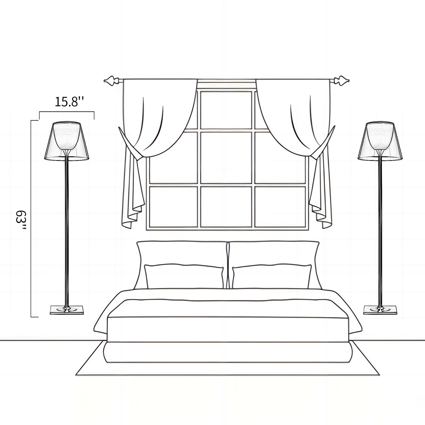 Krtibe Glass Floor Lamp