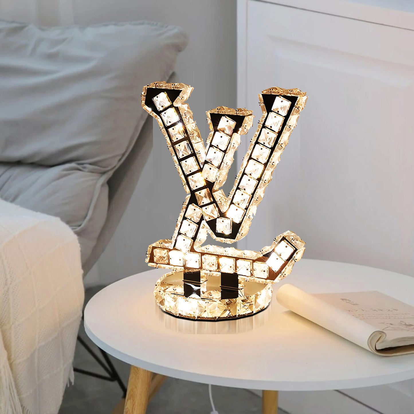 LV Crystal Table Lamp
