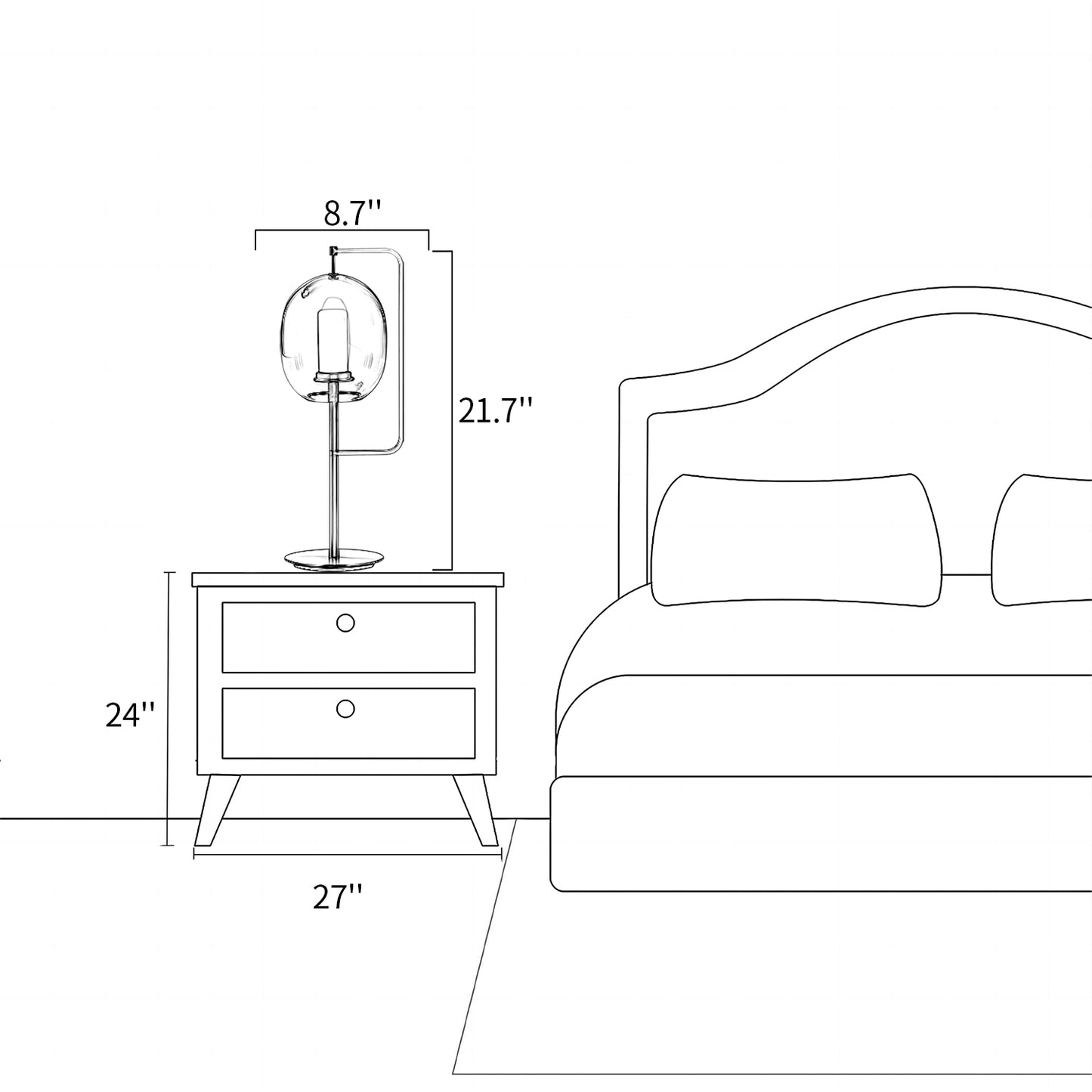 Lantern Glass Table Lamp