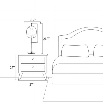 Lantern Glass Table Lamp