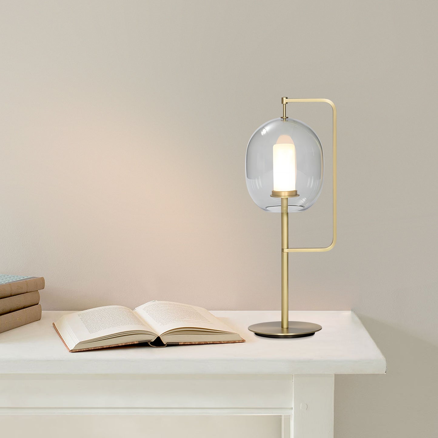 Lantern Glass Table Lamp