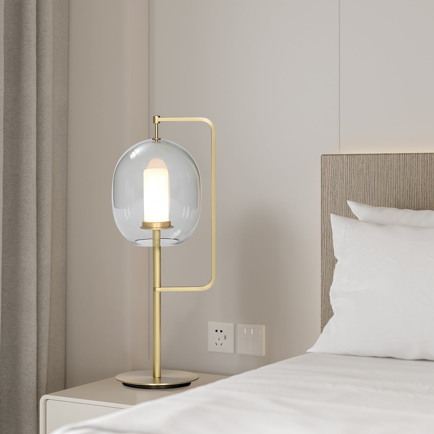 Lantern Glass Table Lamp