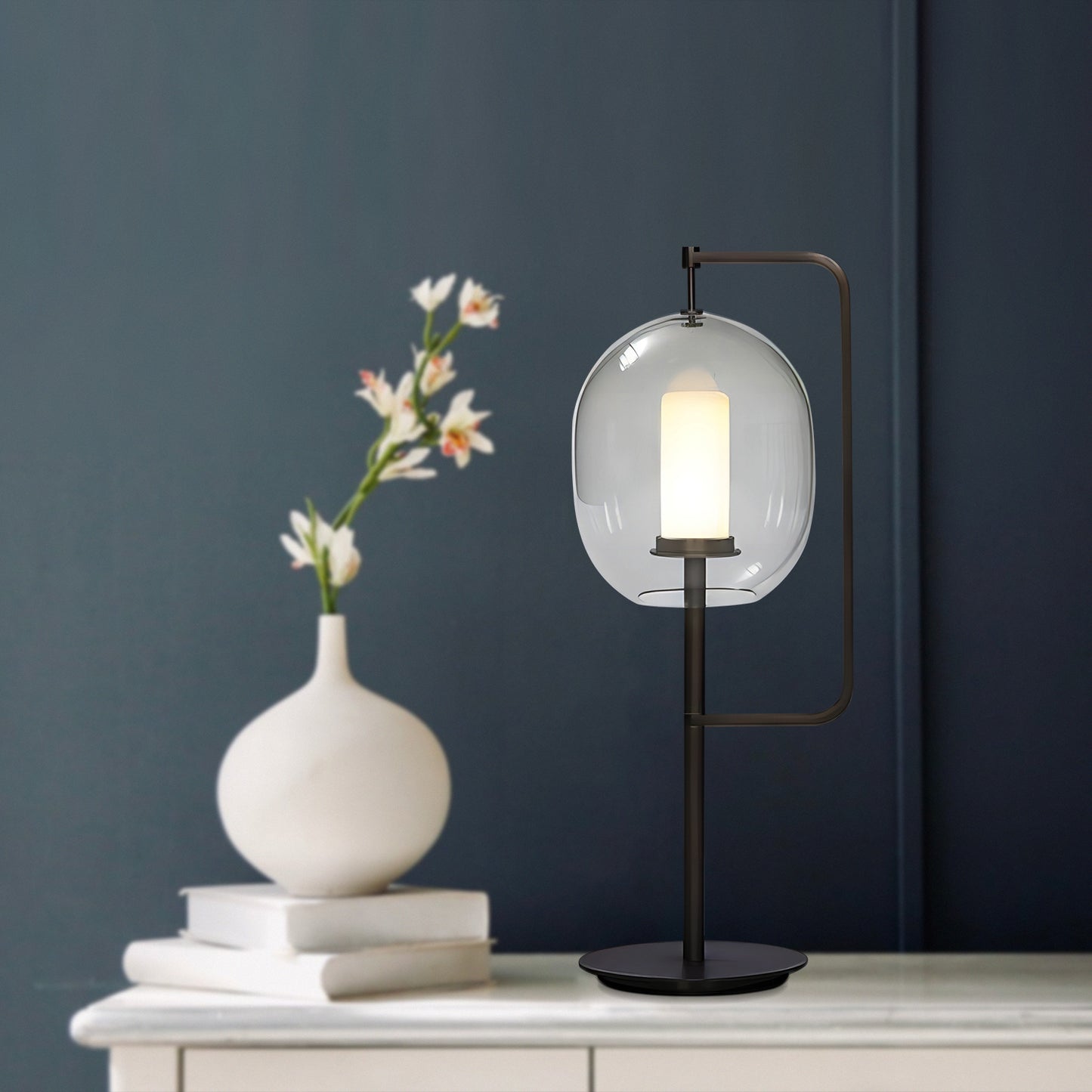 Lantern Glass Table Lamp