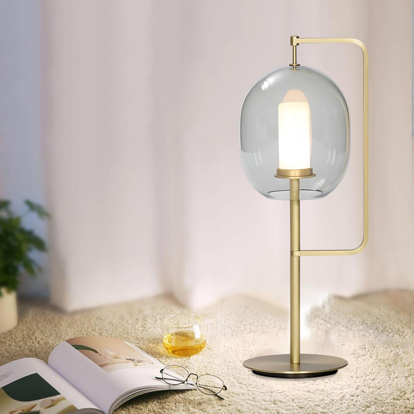 Lantern Glass Table Lamp