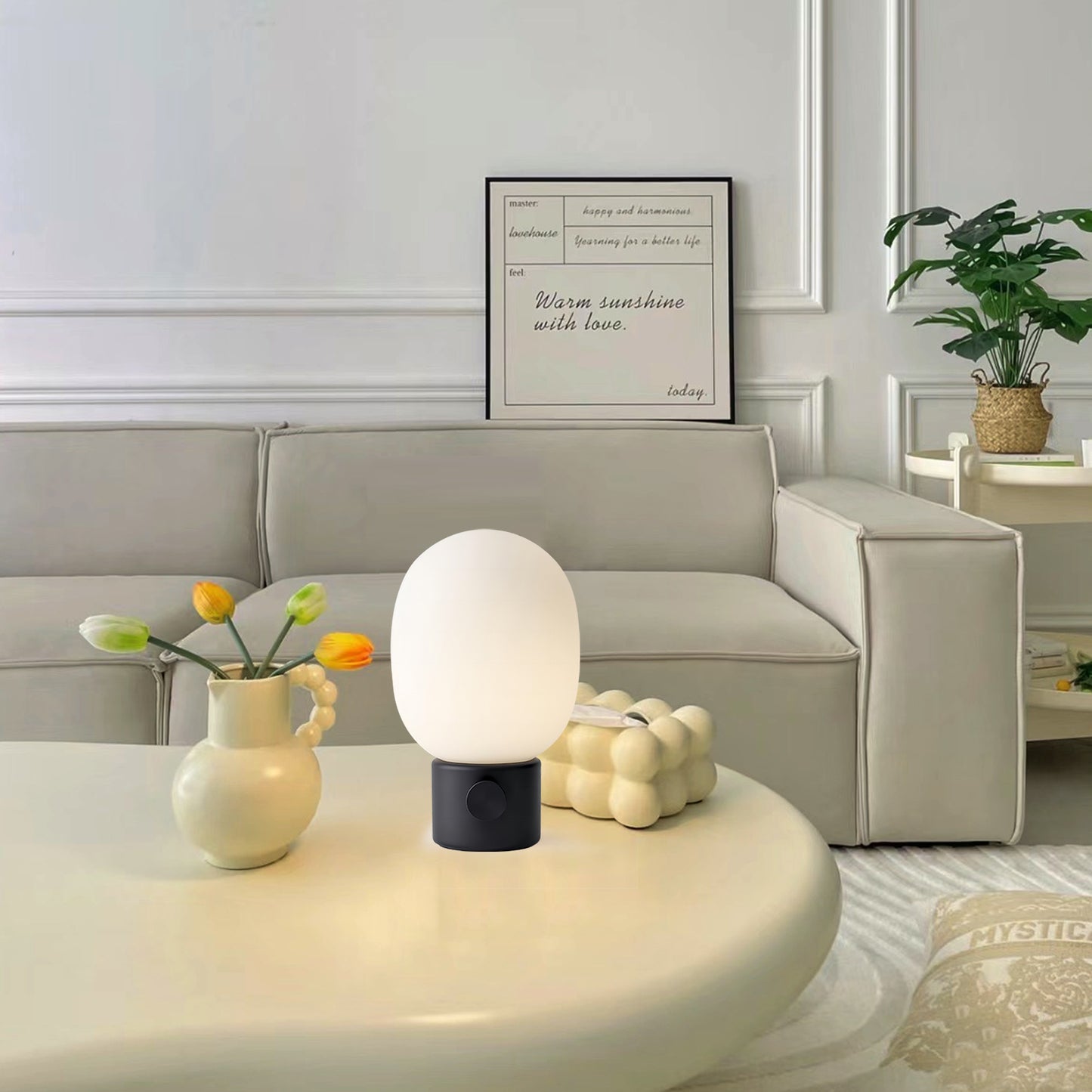 Large Glass Table Lamp