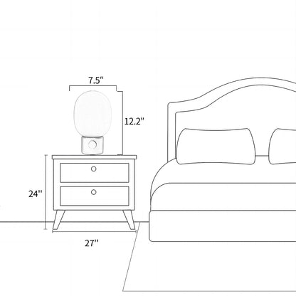 Large Glass Table Lamp
