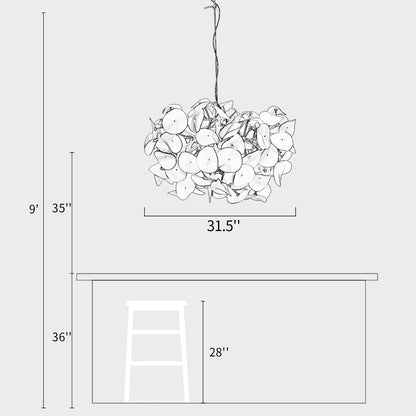 Leaf Cluster Pendant Light