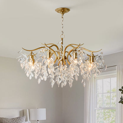 Leaf Crystal Chandelier