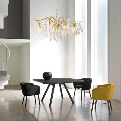 Leaf Crystal Chandelier