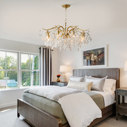 Leaf Crystal Chandelier