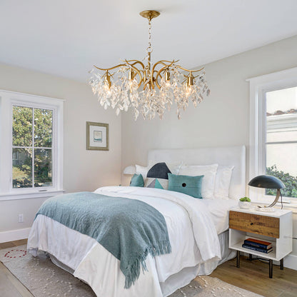 Leaf Crystal Chandelier