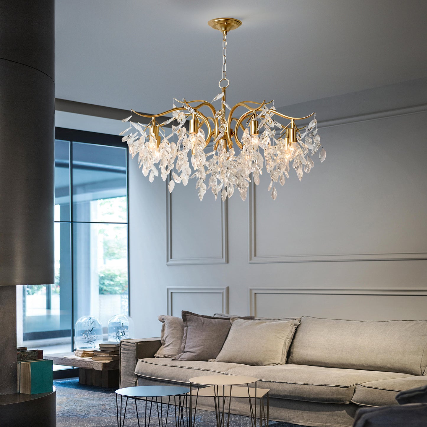 Leaf Crystal Chandelier