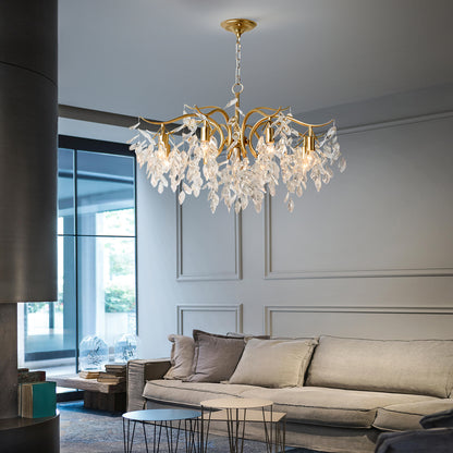 Leaf Crystal Chandelier