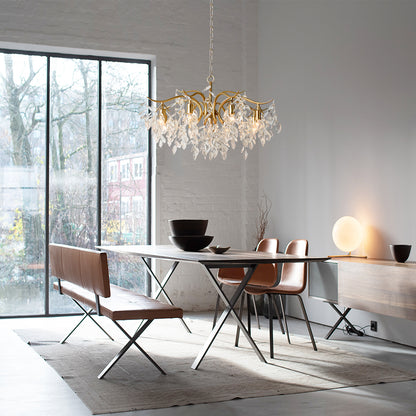 Leaf Crystal Chandelier
