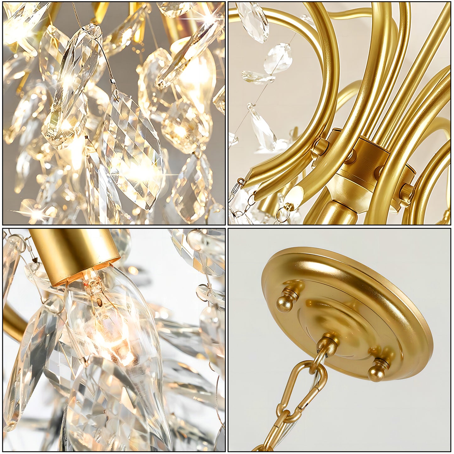 Leaf Crystal Chandelier