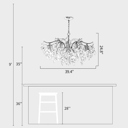 Leaf Crystal Chandelier