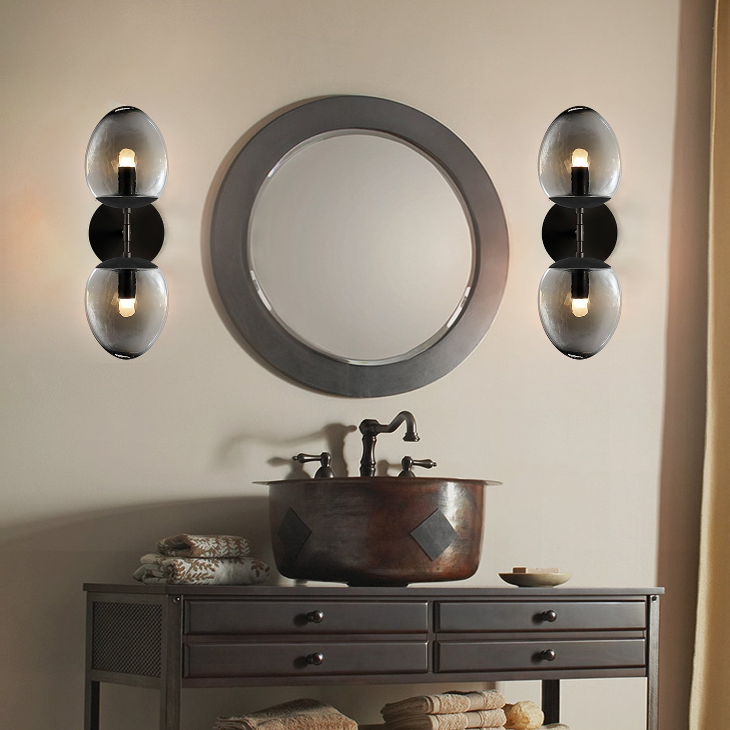 Leaf Oval Double Sconce