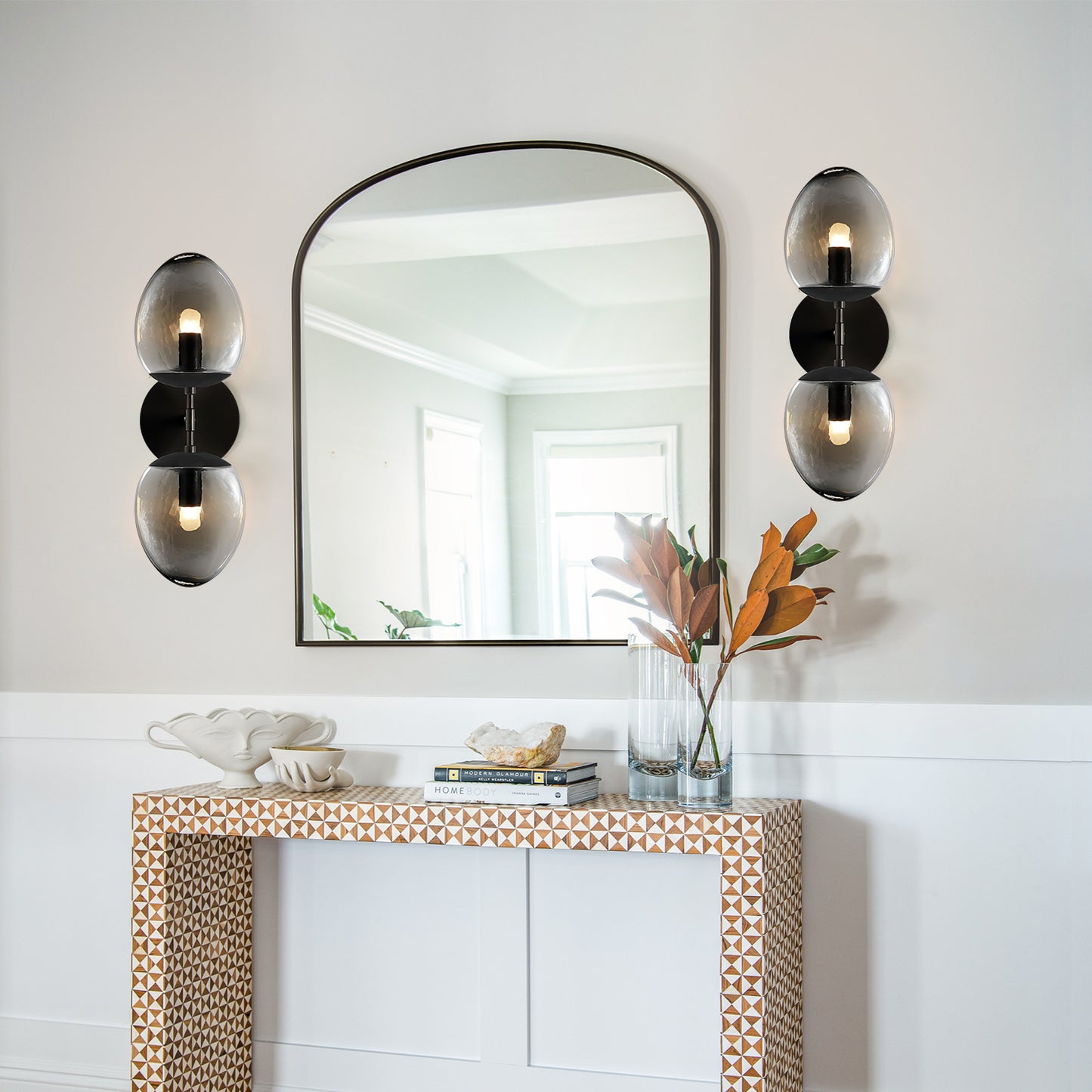 Leaf Oval Double Sconce