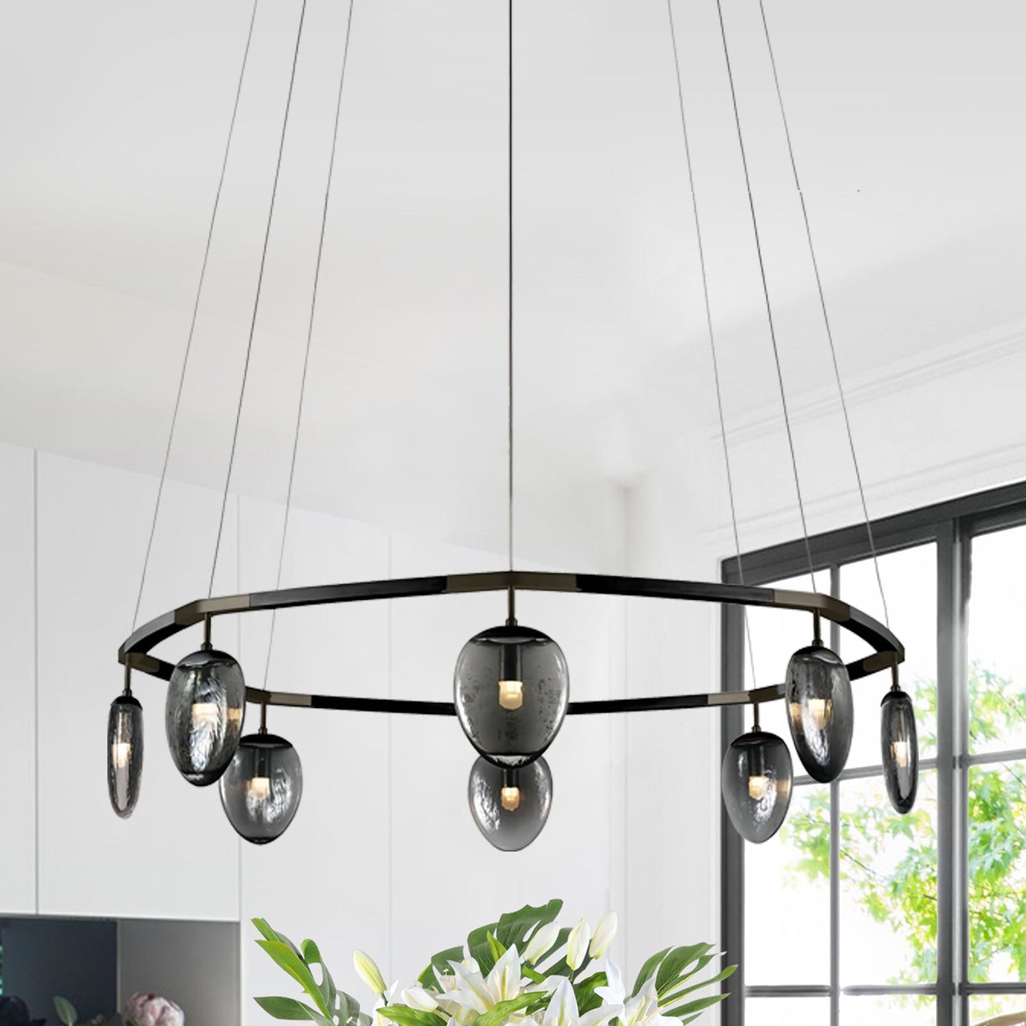 Leaf Oval Ring Chandelier