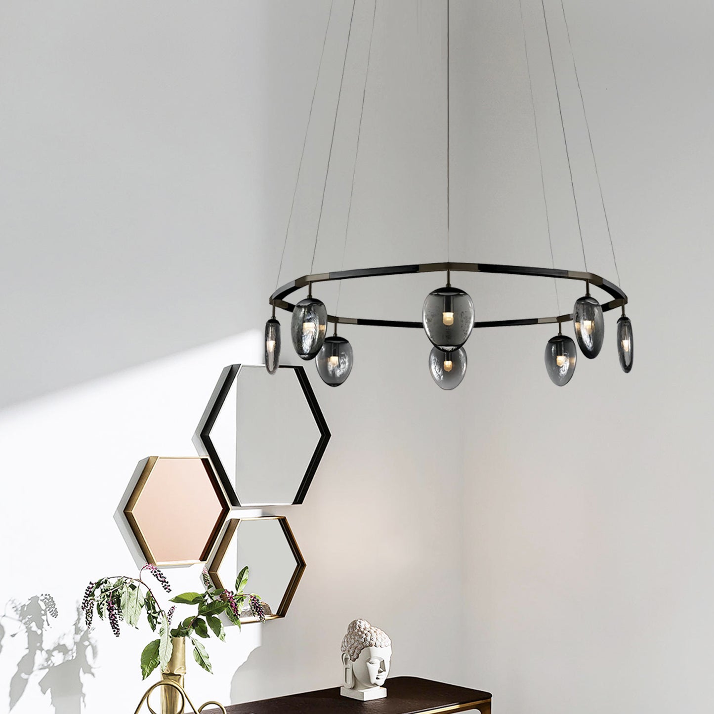 Leaf Oval Ring Chandelier