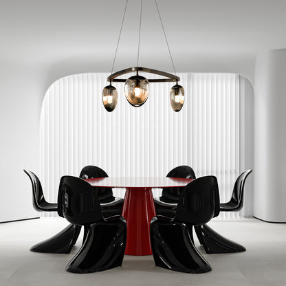 Leaf Oval Triple Chandelier