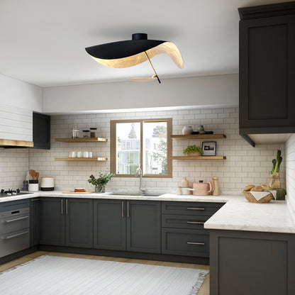 Lederam Gold Leaf Ceiling Light