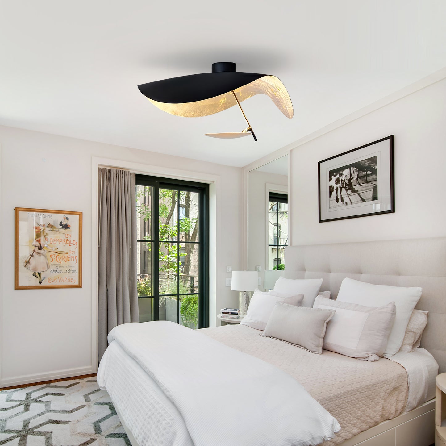 Lederam Gold Leaf Ceiling Light