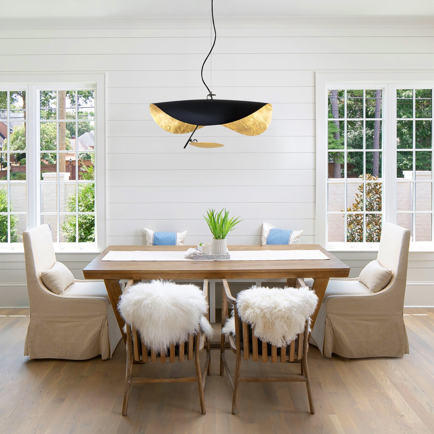 Lederam Gold Leaf Pendant Lamp