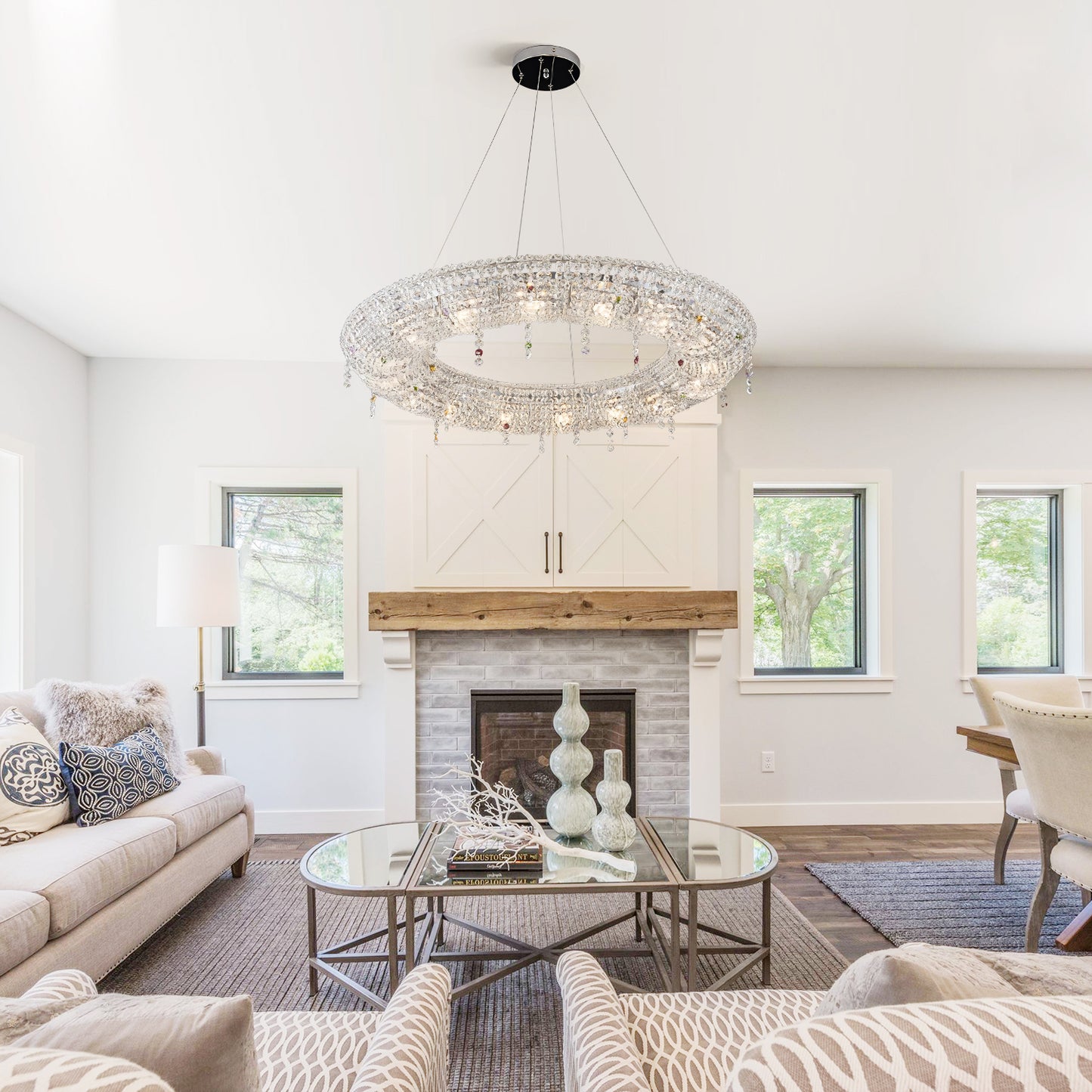 Looop Crystal Ring Chandelier