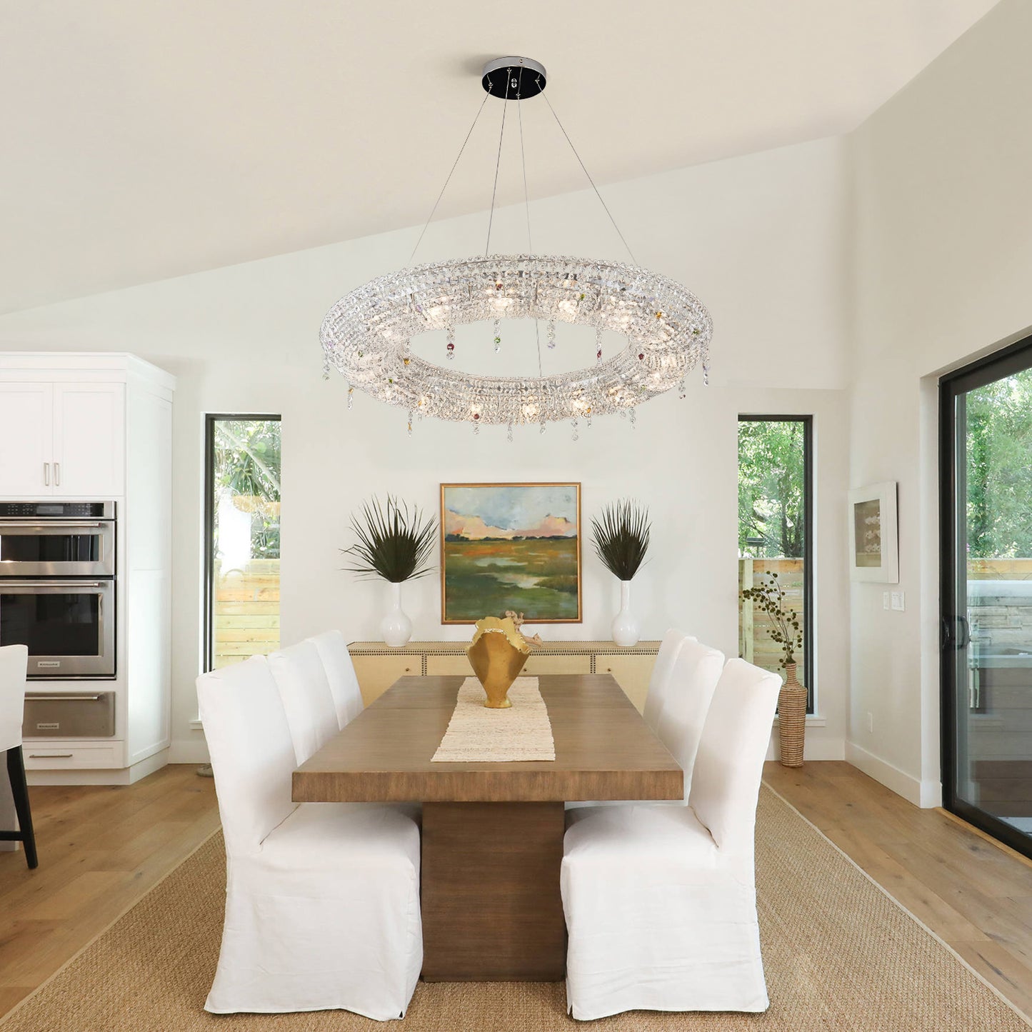 Looop Crystal Ring Chandelier