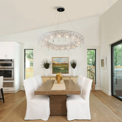 Looop Crystal Ring Chandelier