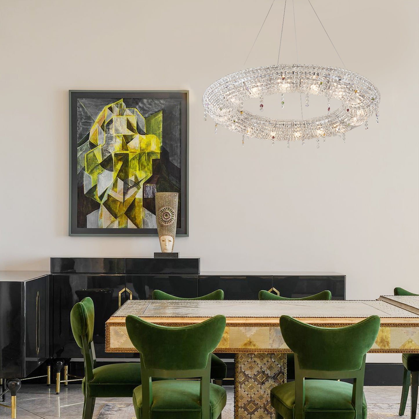 Looop Crystal Ring Chandelier