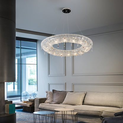 Looop Crystal Ring Chandelier