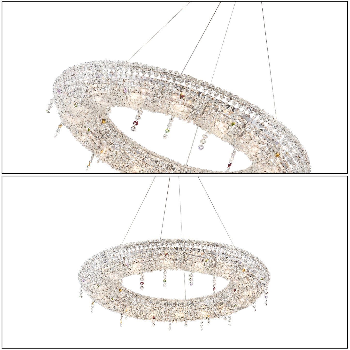 Looop Crystal Ring Chandelier