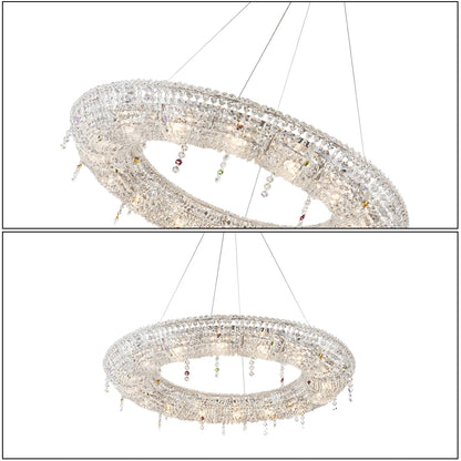 Looop Crystal Ring Chandelier