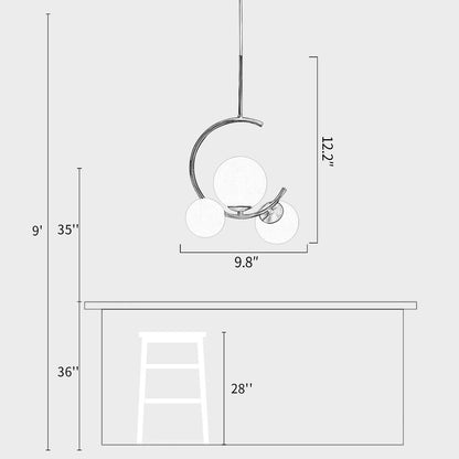 Meniscus Glass Pendant Lamp