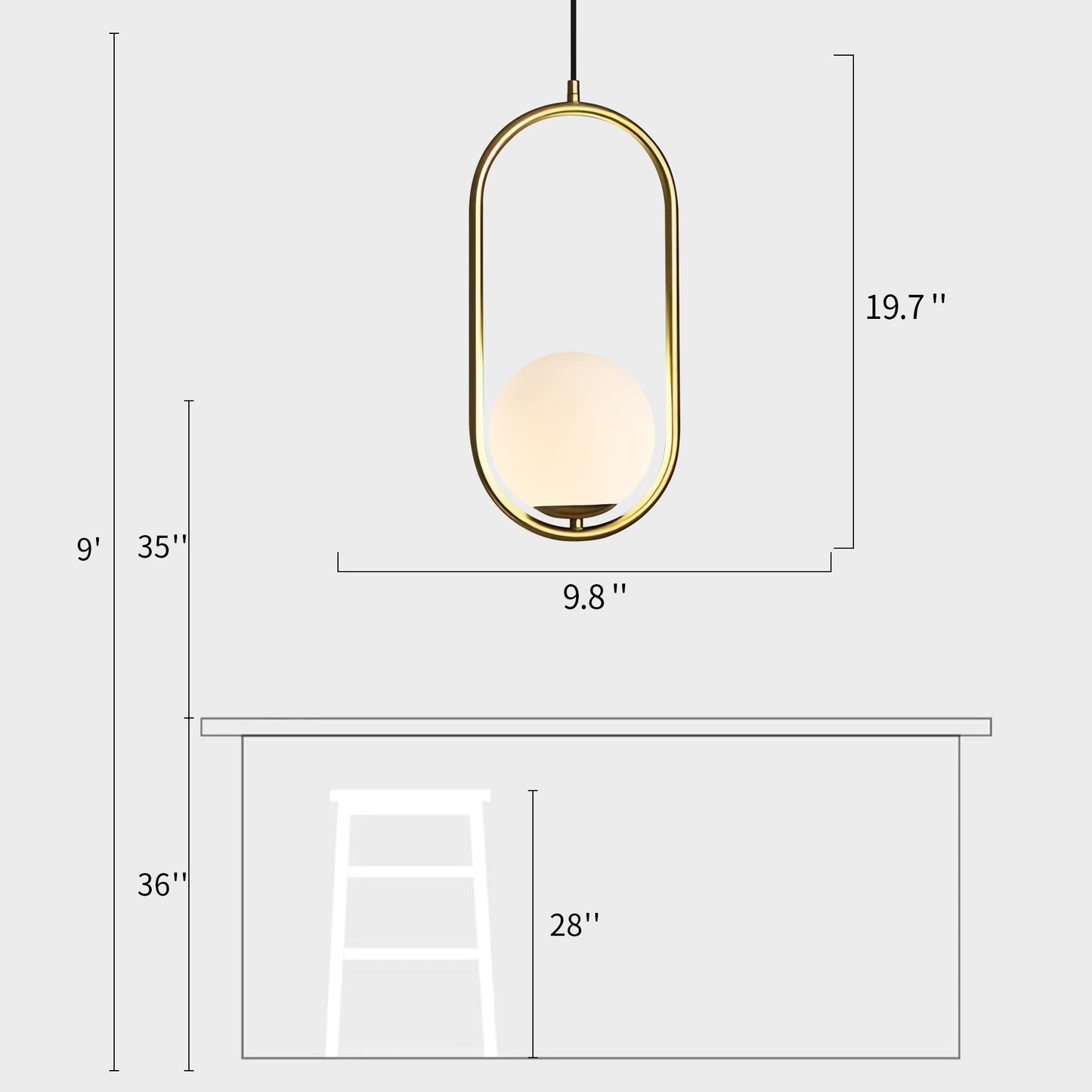 Mila Glass Pendant Lamp