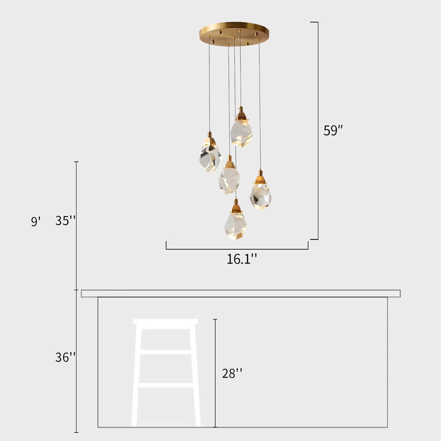 Modern Crystal Chandelier