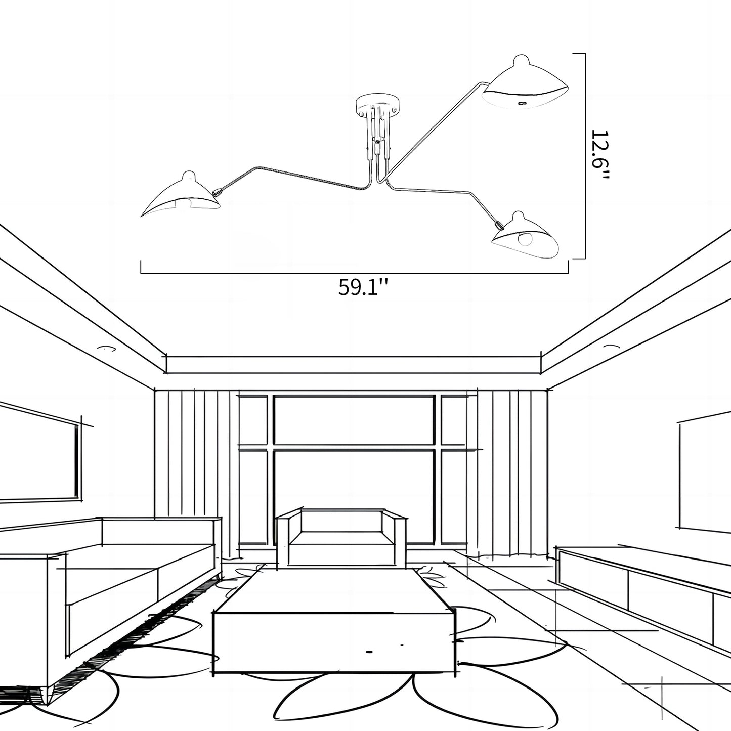 Mouille Claws Ceiling Lamp