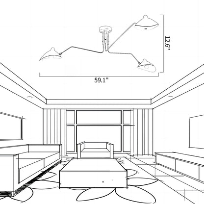 Mouille Claws Ceiling Lamp